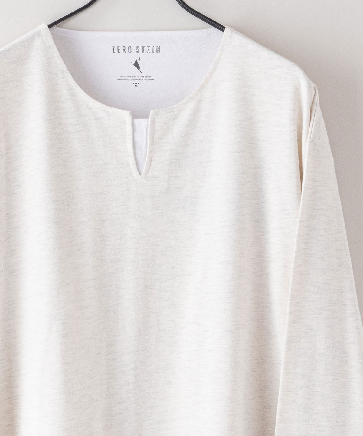 ZERO STAIN フェイク レイヤード ビッグ シルエット ロンT 汗