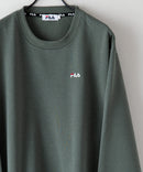 FILA ワンポイント ロゴ 刺繍  裏起毛 クルー トレーナー
