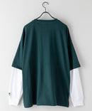 FILA  フェイク レイヤード 胸ワンポイント ロンT