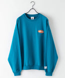 VISION ヴィジョン バック プリント バック 刺繡 裏毛 クルー ネック トレーナー