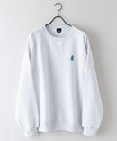 バック イラスト 起毛 クルーネック スウェット スペースグラム