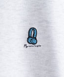 バック イラスト 起毛 クルーネック スウェット スペースグラム