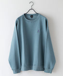 バック イラスト 起毛 クルーネック スウェット スペースグラム