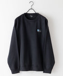 バック イラスト 起毛 クルーネック スウェット スペースグラム