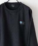 バック イラスト 起毛 クルーネック スウェット スペースグラム