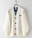 【UNIIT × RED CAP GIRL】 バック イラスト ジャガード ニット Vネック カーディガン