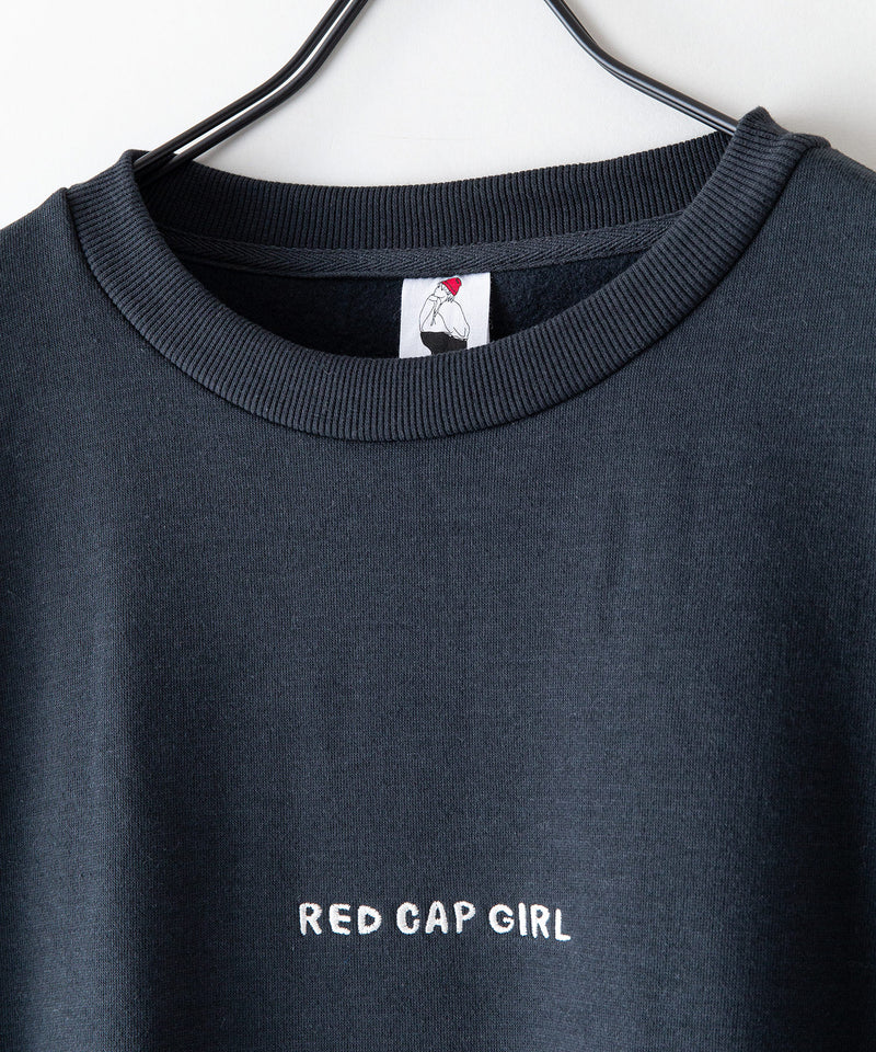 UNIIT × RED CAP GIRL バック 刺繍 裏起毛 クルーネックトレーナー UNIIT ユニット