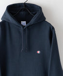 裏起毛 スウェット フーディー プルオーバー パーカー リサイクル ポリエステル サスティナブル CHAMPION チャンピオン USAコットン