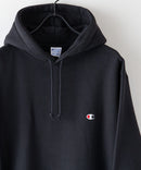 裏起毛 スウェット フーディー プルオーバー パーカー リサイクル ポリエステル サスティナブル CHAMPION チャンピオン USAコットン