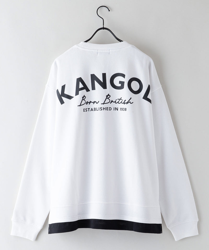 裏起毛 フェイクレイヤード バックプリント クルーネック スウェット カンゴール KANGOL