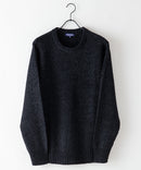 ふんわり もちもちのやみつきな触り心地 ふわもちモール 畦編み クルー ネックセーター BLUE STANDARD ブルースタンダード