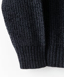 ふんわり もちもちのやみつきな触り心地 ふわもちモール 畦編み クルー ネックセーター BLUE STANDARD ブルースタンダード