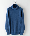 ふんわりもちもちのやみつきな触り 心地 ふわもち モール 畦編み タートルネック セーター  BLUE STANDARD ブルースタンダード