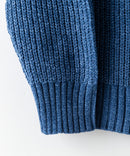 ふんわりもちもちのやみつきな触り 心地 ふわもち モール 畦編み タートルネック セーター  BLUE STANDARD ブルースタンダード