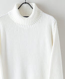 ふんわりもちもちのやみつきな触り 心地 ふわもち モール 畦編み タートルネック セーター  BLUE STANDARD ブルースタンダード