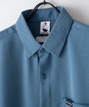 【UNIIT × RED CAP GIRL】 ナチュラルストレッチ バルーンスリーブ ルーズシルエット バック刺繍シャツ