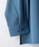 【UNIIT × RED CAP GIRL】 ナチュラルストレッチ バルーンスリーブ ルーズシルエット バック刺繍シャツ