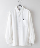 【UNIIT × RED CAP GIRL】 ナチュラルストレッチ バルーンスリーブ ルーズシルエット バック刺繍シャツ