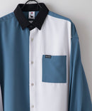 【UNIIT × RED CAP GIRL】 ナチュラルストレッチ バルーンスリーブ ルーズシルエット バック刺繍シャツ