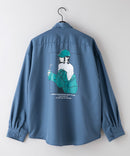 ガールズ バック プリント ビッグ シルエット シャツ UNIIT ユニット