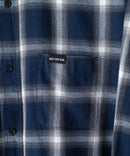 【UNIIT × RED CAP GIRL】 オンブレチェック ルーズシルエット バック刺繍シャツ コットン100％