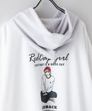 【RED CAP GIRL×UNIIT/レッドキャップガール×ユニット】ビッグシルエット とろみポンチ 落ち感ドレープ 配色フード バックプリント ダンボール ニット プルオーバー パーカー zo ❘ジーンズメイト公式オンラインショップ