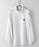 【UNIIT × RED CAP GIRL】 バックプリント 裏毛 ハーフジップ