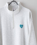 【UNIIT × RED CAP GIRL】 バックプリント 裏毛 ハーフジップ