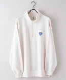 【UNIIT × RED CAP GIRL】 バックプリント 裏毛 ハーフジップ