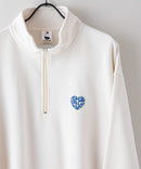 【UNIIT × RED CAP GIRL】 バックプリント 裏毛 ハーフジップ