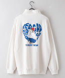 【UNIIT × RED CAP GIRL】 バックプリント 裏毛 ハーフジップ