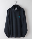 【UNIIT × RED CAP GIRL】 バックプリント 裏毛 ハーフジップ