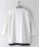 汗染み 目立ちにくい フェイク レイヤード 重ね着風 BIG 7分袖 Tシャツ ZERO STAIN ゼロステイン 防汚 UVカット 撥水 ユニセックス ❘ジーンズメイト公式オンラインショップ