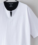 汗染み 目立ちにくい フェイク レイヤード 重ね着風 BIG キーネック Tシャツ ZERO STAIN ゼロステイン 防汚 UVカット 撥水 ❘ジーンズメイト公式オンラインショップ