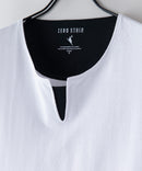 汗染み 目立ちにくい フェイク レイヤード 重ね着風 BIG キーネック Tシャツ ZERO STAIN ゼロステイン 防汚 UVカット 撥水 ❘ジーンズメイト公式オンラインショップ