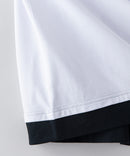 汗染み 目立ちにくい フェイク レイヤード 重ね着風 BIG キーネック Tシャツ ZERO STAIN ゼロステイン 防汚 UVカット 撥水 ❘ジーンズメイト公式オンラインショップ