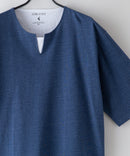 汗染み 目立ちにくい フェイク レイヤード 重ね着風 BIG キーネック Tシャツ ZERO STAIN ゼロステイン 防汚 UVカット 撥水 ❘ジーンズメイト公式オンラインショップ