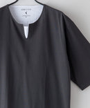 汗染み 目立ちにくい フェイク レイヤード 重ね着風 BIG キーネック Tシャツ ZERO STAIN ゼロステイン 防汚 UVカット 撥水 ❘ジーンズメイト公式オンラインショップ