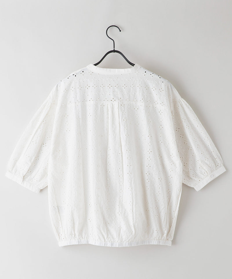スキッパー 刺繍 ブラウス レディース C-FORT POINT