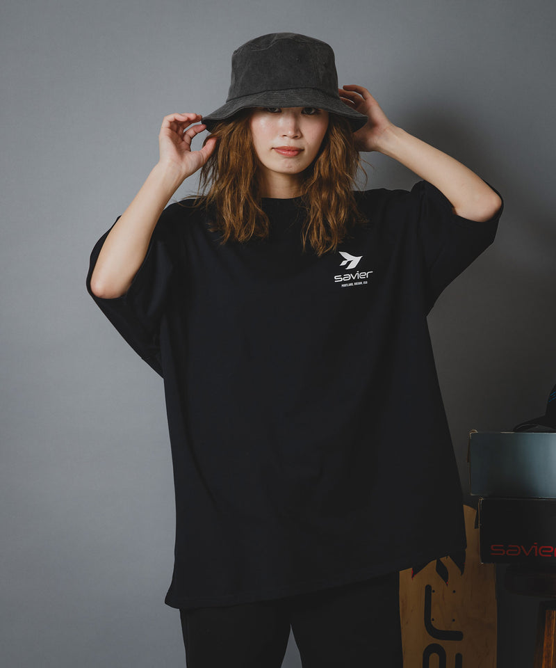 【SAVIER/サビアー】オーバーサイズ バックプリントTシャツ UVカット