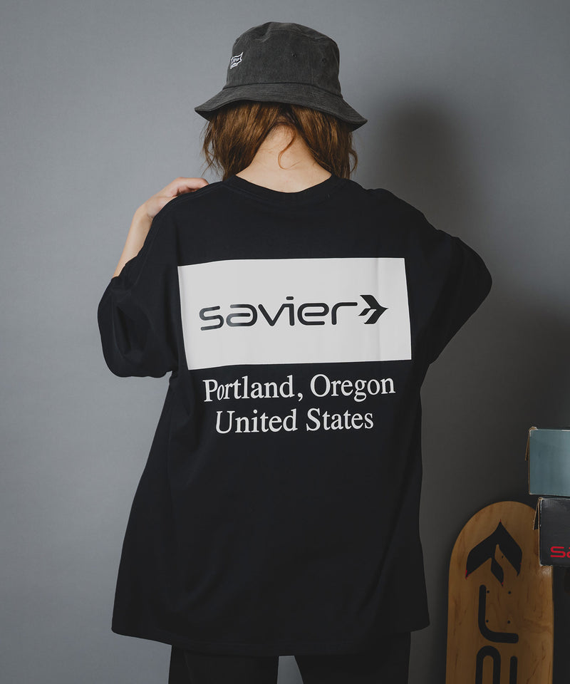 【SAVIER/サビアー】オーバーサイズ バックプリントTシャツ UVカット