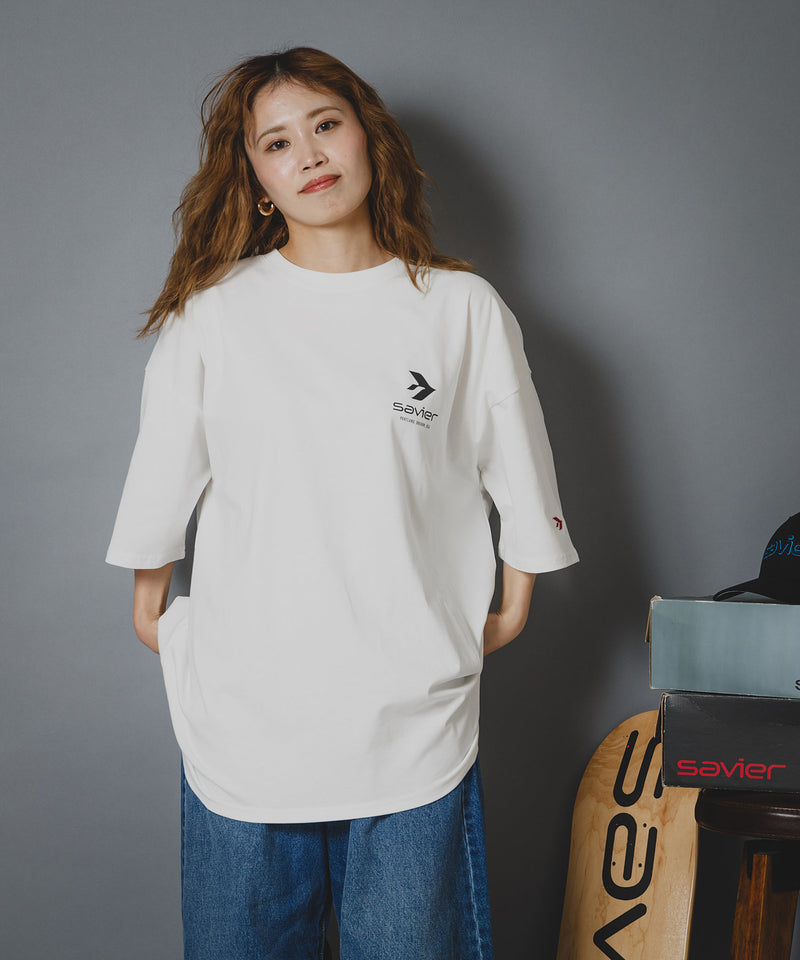 【SAVIER/サビアー】オーバーサイズ バックプリントTシャツ UVカット