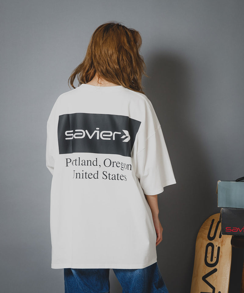 【SAVIER/サビアー】オーバーサイズ バックプリントTシャツ UVカット