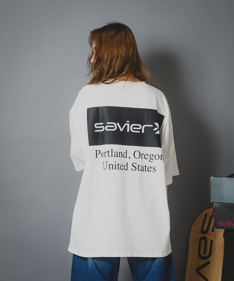 【SAVIER/サビアー】オーバーサイズ バックプリントTシャツ UVカット