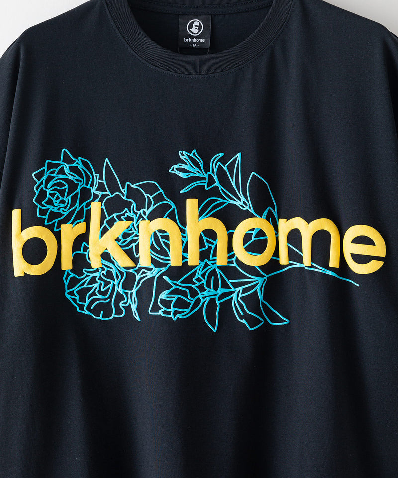 【brknhome/ブロークンホーム】 発泡プリントロゴ オーバーサイズ Tシャツ