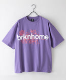 【brknhome/ブロークンホーム】 発泡プリントロゴ オーバーサイズ Tシャツ パープル ❘ジーンズメイト公式オンラインショップ