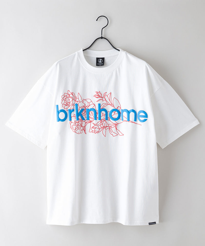 【brknhome/ブロークンホーム】 発泡プリントロゴ オーバーサイズ Tシャツ