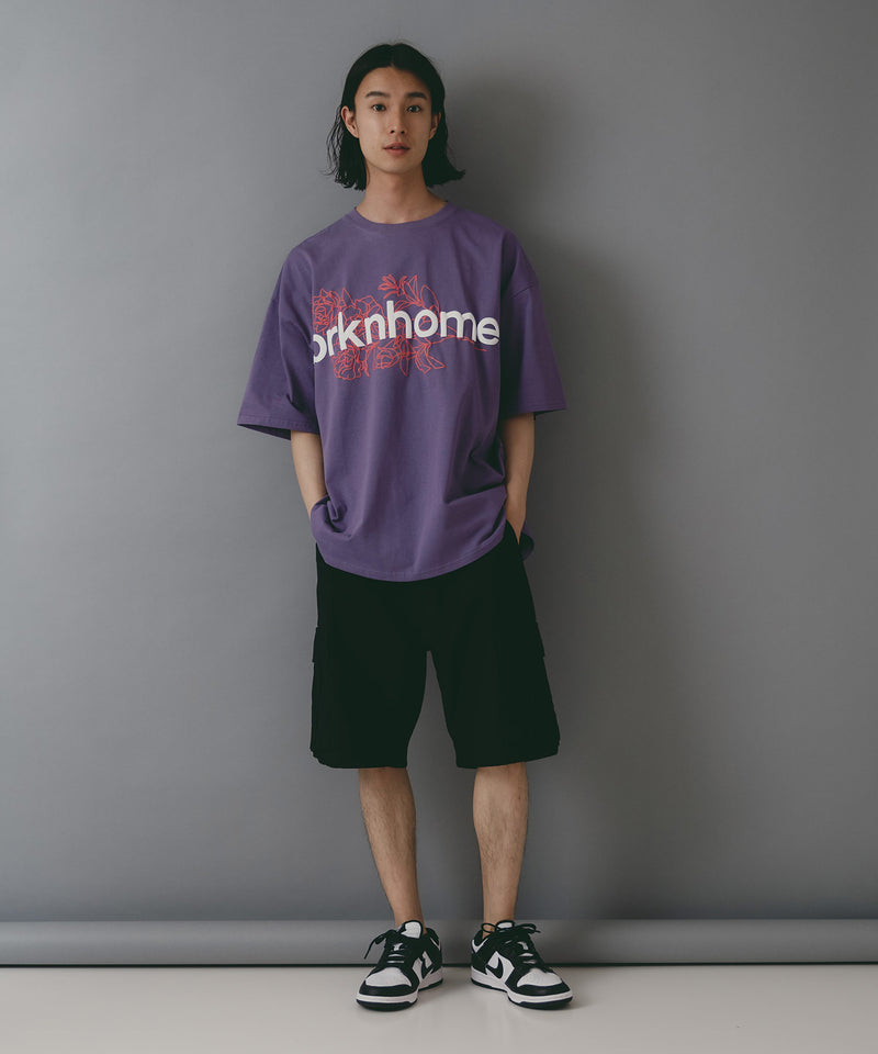 【brknhome/ブロークンホーム】 発泡プリントロゴ オーバーサイズ Tシャツ