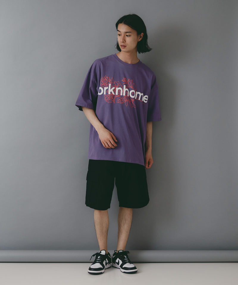 【brknhome/ブロークンホーム】 発泡プリントロゴ オーバーサイズ Tシャツ