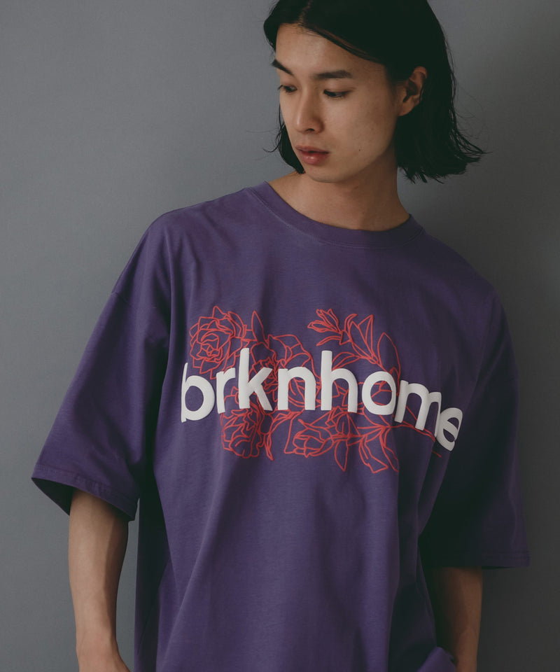 【brknhome/ブロークンホーム】 発泡プリントロゴ オーバーサイズ Tシャツ